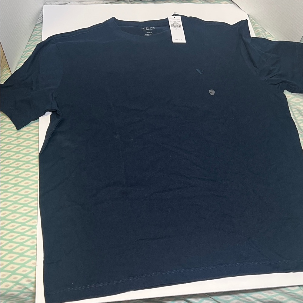 American Eagle Outfitters Dark Blue Short Sleeve Tee